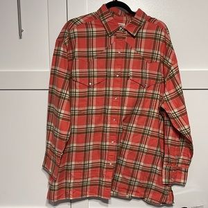 Levi's women's Dylan Relaxed Loose Western Shirt Size XL Plaid - NWT